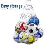 DHYLRICHER 6 Pcs Classic Soccer Balls Size 5 with Ball Pump and Net Bag, Training and Practice Soccer Balls for Kids and Adults, Competition Soccer Balls for Indoor and Outdoor