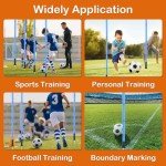 Soccer Training Equipment Agility Training Poles Equipment Includes 6 Flexible Agility Poles, 1*Speed Agility Ladder, 10*Soccer Cones for Speed Training, Soccer Training, Basketball Athletes (Blue)