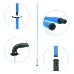 Soccer Training Equipment Agility Training Poles Equipment Includes 6 Flexible Agility Poles, 1*Speed Agility Ladder, 10*Soccer Cones for Speed Training, Soccer Training, Basketball Athletes (Blue)