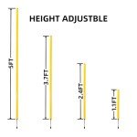 6 Pcs 5FT Adjustable Agility Training Poles for Soccer,Basketball,Football,Dog,Horse Training-Speed and Agility Training Equipment Sports Training Sticks with Stainless Steel Ground Nails (Yellow)