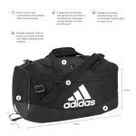 adidas Unisex Defender 4.0 Gym Duffel Bag for Men and Women, Black/White, Small (38L)