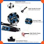 IHEPYQ Soccer Agility Training Equipment Set, 12 Rung 20Ft Agility Ladder, 12 Disc Cones,Solo Soccer Trainer, Jump Rope - Speed Training Equipment for Soccer Football Basketball-Blue