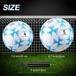 Lenwen 12 Pcs Soccer Balls with Pump Bulk Official Size 5 4 3 Kids Teen Adult Indoor Outdoor Sports Soccer Ball Toddler Youth Gift for Training Game Practice Back to School(Bright Style,Size 4)