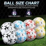 Lenwen 12 Pcs Soccer Balls with Pump Bulk Official Size 5 4 3 Kids Teen Adult Indoor Outdoor Sports Soccer Ball Toddler Youth Gift for Training Game Practice Back to School(Bright Style,Size 4)