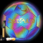ZestPulse Holographic Reflective Soccer Ball Size 4 & 5 for Kids & Adults, High Visibility for Night Games, Training | Ideal Gift for Boys Girls 8-12 (Dark)