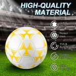 Lenwen 12 Pcs Soccer Balls with Pump Bulk Official Size 5 4 3 Kids Teen Adult Indoor Outdoor Sports Soccer Ball Toddler Youth Gift for Training Game Practice Back to School(Bright Style,Size 4)