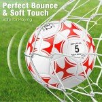 Lenwen 12 Pcs Soccer Balls with Pump Bulk Official Size 5 4 3 Kids Teen Adult Indoor Outdoor Sports Soccer Ball Toddler Youth Gift for Training Game Practice Back to School(Bright Style,Size 4)
