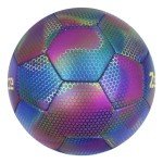 ZestPulse Holographic Reflective Soccer Ball Size 4 & 5 for Kids & Adults, High Visibility for Night Games, Training | Ideal Gift for Boys Girls 8-12 (Dark)