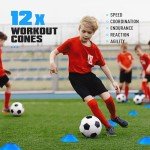 Agility Training Equipment, Soccer Training Equipment, Agility Speed Training Set for Kid Youth Adults, 20FT Agility Ladder, 4 Hurdles,12 Soccer Cones, Jump Rope, Running Parachute, Drill Charts