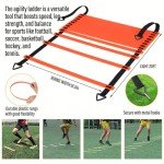 Amoise 4x3FT Portable Soccer Goal 2 Pack, Kids Soccer Goals for Backyard Set, Training Equipment with Soccer Ball, Agility Ladder, Cones Pop Up Portable Soccer for Kids Youth Training Goals(Orange)