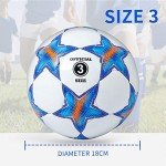 Runleaps Soccer Ball Size 3 for Kids, Ball Toys with Star Pattern Official Size Soccer Balls for Training, Playing, Boys, Girls, Toddlers Age 3-8
