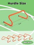 GHB 5 Pack 8" Agility Hurdles Speed Agility Training Hurdles, Detachable Sturdy Hurdles Training Equipment Set with Carry Bag for Kids,Athletes,Soccer,Basketball