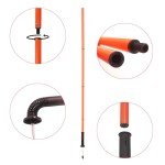 Soccer Training Equipment Agility Training Poles Equipment Includes 6 Flexible Agility Poles, 1*Speed Agility Ladder, 10*Soccer Cones for Speed Training, Soccer Training, Basketball Athletes (Orange)