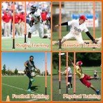 Soccer Training Equipment Agility Training Poles Equipment Includes 6 Flexible Agility Poles, 1*Speed Agility Ladder, 10*Soccer Cones for Speed Training, Soccer Training, Basketball Athletes (Orange)