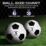 HyDren 12 Packs Soccer Ball with Pump Official Size Soccer Ball for Indoor Outside Game Training Practice Sport Gift for Kids Teens Adults Back to School(Size 5,Black, White)