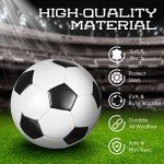 HyDren 12 Packs Soccer Ball with Pump Official Size Soccer Ball for Indoor Outside Game Training Practice Sport Gift for Kids Teens Adults Back to School(Size 5,Black, White)