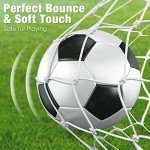 HyDren 12 Packs Soccer Ball with Pump Official Size Soccer Ball for Indoor Outside Game Training Practice Sport Gift for Kids Teens Adults Back to School(Size 5,Black, White)