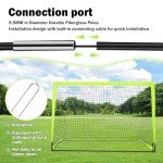 Enmons Soccer Goal - Set of 2 Soccer Nets, 6x4 ft Portable Pop Up Soccer Goals for Backyard - Soccer Training Equipment with Soccer Ball, Ladder, and Cones - Toddler Kids Youth Outdoor Game Toys