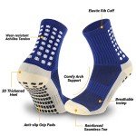 Ultrafun 5 Pairs Soccer Socks with Grip Pads Non Slip Football Basketball Sports Socks for Men Women (5Pairs-White)