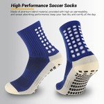 Ultrafun 5 Pairs Soccer Socks with Grip Pads Non Slip Football Basketball Sports Socks for Men Women (5Pairs-White)