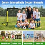Kids Soccer Goal for Backyard Set - 2 of 6x4 ft Soccer Goals Training Equipment, Soccer Net for Kids Age 3-5 6-8 8-10 10-12, Ball, Targets for Toddler Kid Youth Soccer Games Sports Outdoor Play