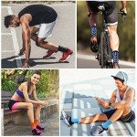 Ultrafun 5 Pairs Soccer Socks with Grip Pads Non Slip Football Basketball Sports Socks for Men Women (5Pairs-White)