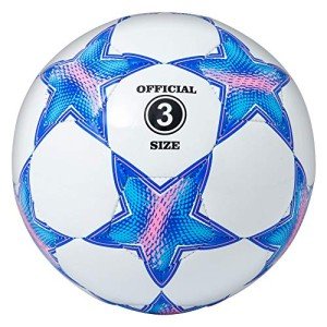Runleaps Soccer Ball Size 3 for Kids, Ball Toys with Star Pattern Official Size Soccer Balls for Training, Playing, Boys, Girls, Toddlers Age 3-8