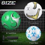 Deekin 6 Pcs Soccer Ball with Pump Official Size Indoor Outdoor Soft Sport Soccer Gift for Child Teen Adult Game Training Back to School(Size 4)