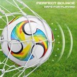 Deekin 6 Pcs Soccer Ball with Pump Official Size Indoor Outdoor Soft Sport Soccer Gift for Child Teen Adult Game Training Back to School(Size 4)