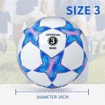 Runleaps Soccer Ball Size 3 for Kids, Ball Toys with Star Pattern Official Size Soccer Balls for Training, Playing, Boys, Girls, Toddlers Age 3-8