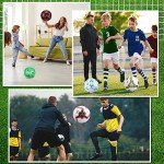 Deekin 6 Pcs Soccer Ball with Pump Official Size Indoor Outdoor Soft Sport Soccer Gift for Child Teen Adult Game Training Back to School(Size 4)