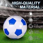 Libima 12 Pcs Soccer Balls with Pump Official Size 3/4/5 Soccer Ball Bulk for Child Adult School Sport Training Practice Back to School(Size 3,Red, Blue, Black)