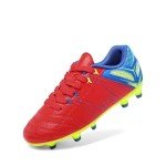 DREAM PAIRS Boys Girls Soccer Football Cleats Shoes for Little Kid/Big Kid,Size 1 Little Kid,Red/Royal/Lemon/Green,160471-K
