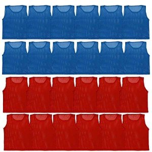 Athllete LITEMESH Pinnies Scrimmage Vests Team Practice Jersey for Teen & Adult (24 Jerseys) Lightweight Pennys