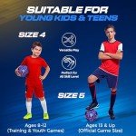Western Star Game and Match USA Mexico Soccer Ball - Size 4 and Size 5 - Thick 4-Ply Shell - Performance - Ideal for Youth Training and Games for Kids 8-12 Teens 13-16