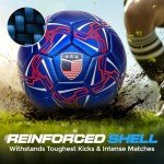 Western Star Game and Match USA Mexico Soccer Ball - Size 4 and Size 5 - Thick 4-Ply Shell - Performance - Ideal for Youth Training and Games for Kids 8-12 Teens 13-16