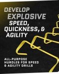 SKLZ 6X Ultra Durable Agility Hurdles - for Athletes of All Skill Levels,6pk of 6-in Tall Hurdles,Bright Yellow Color,Made of Durable, Composite Materials,Easy to Set up & Transport,Comes w/Carry Bag