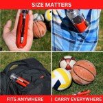 Ball Pump for Sports Balls - 5 Needles - Basketball Pump, Soccer Ball Pump - Air Pump for Balls, Volleyball, Football Accessories Equipment - Hand Pump for Inflatables - Never Lose Pin with Holder