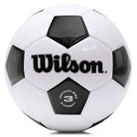 WILSON Traditional Soccer Ball - Size 3, Black/White