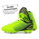 DREAM PAIRS Boys Girls Outdoor Sport Football Shoes Soccer Cleats for Little/Big Kid,Size 1 Little Kid,Neon/Green/Black,SUPERFLIGHT-1K