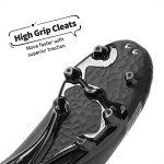 DREAM PAIRS Boys Girls Soccer Cleats Youth Firm Groud Classic Lightweight Football Shoes for Little/Big Kid,Size 10 Toddler,Black/Dark/Grey,HZ19006K