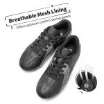 DREAM PAIRS Boys Girls Soccer Cleats Youth Firm Groud Classic Lightweight Football Shoes for Little/Big Kid,Size 10 Toddler,Black/Dark/Grey,HZ19006K