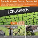 ECHOSAMEN Kids Soccer Goals for Backyard, 2 of 6 x 4 ft Kids Soccer Goal Set Soccer Net with 10 Soccer Cones, Agility Ladder & Carry Bag, Portable Soccer Training Equipment.