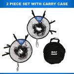 Soccer Targets for Goals Training (2pc) - Soccer Training Target | Top Bins Equipment | Durable Design - Extra-Long Straps with Carry Case