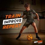 Skill BLOX SoftStrike Home Indoor Skills Training Soccer Ball - Soccer Gifts for Boys - Skills Ball for House - Size 4