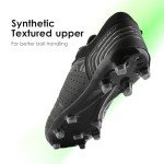 DREAM PAIRS Mens Cleats Football Soccer Shoes,Size 6.5,Black/Dark/Grey,160859-M