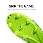 DREAM PAIRS Men's Firm Ground Soccer Cleats Shoes,Size 6.5,Neon/Green/Royal,MEGA-1