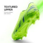 DREAM PAIRS Men's Firm Ground Soccer Cleats Shoes,Size 6.5,Neon/Green/Royal,MEGA-1