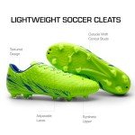 DREAM PAIRS Men's Firm Ground Soccer Cleats Shoes,Size 6.5,Neon/Green/Royal,MEGA-1