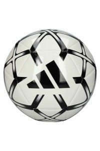 adidas Unisex Starlancer Club Soocer Ball, White/Black, 5